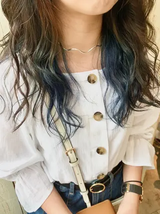 ミディアム カラー 透明感/ 美髪矯正/田中恭のヘアスタイル