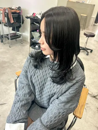 ミディアム カラー ヘアアレンジ ボブ /ニュアンス/ satomi🧸💖のヘアスタイル