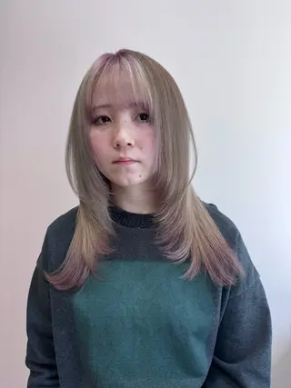 セミロング カラー 🌿nudeカラー/ レイヤー/藤原🌿のヘアスタイル