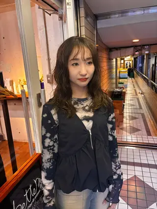 セミロング パーマ kaito パーマ募集！🔵のヘアスタイル