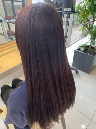 ロング ちぐさ/暖色/ ワンカラー🤍のヘアスタイル