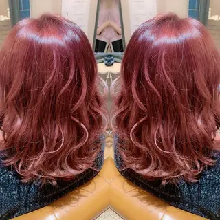 セミロング カラー 韓国🇰🇷 ✂︎hair 内田愛のヘアスタイル