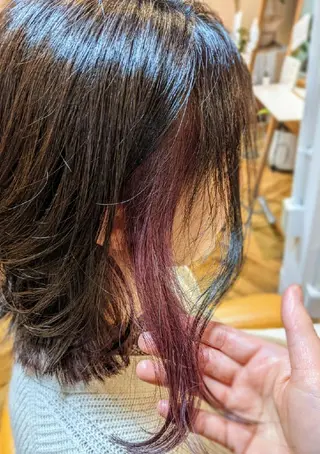 ミディアム カラー 中野 雅子のヘアスタイル