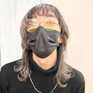 セミロング カラー パーマ ヘアアレンジ メンズ Maestro所属・🪼個性、雰囲気🪼 ⛈オカダ🎧のヘアスタイル