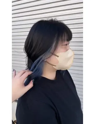 ミディアム カラー 透明感カラー/ くびれヘア/ユウユのヘアスタイル