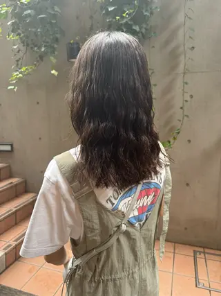 ミディアム コテ巻き風/ボブ パーマ🌼杉田 萌恵のヘアスタイル