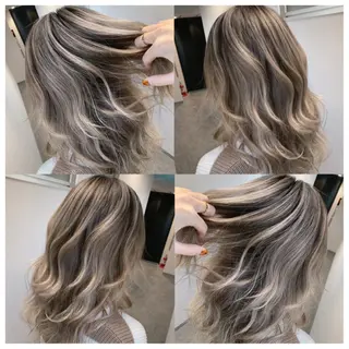 ロング カラー 松井那津子 /ハイライトブリーチのヘアスタイル