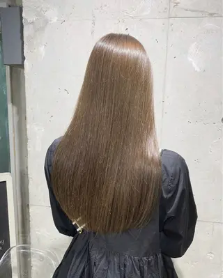 ロング カラー パーマ ヘアアレンジ メンズ キッズ ブリーチなしカラー/ ブラウン/レイヤーのヘアスタイル