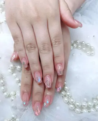 ネイル ネイルサロンAiri 長さ出し·シンプルのネイルデザイン