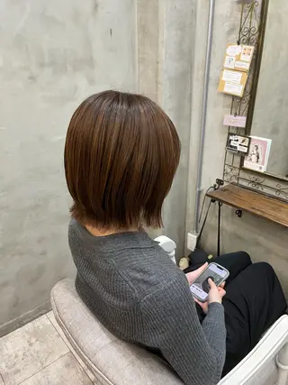 ショート 艶髪/ハイトーン/ ヘアセット/モエノのヘアスタイル