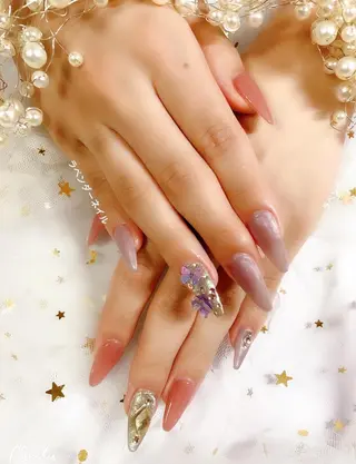 ネイル ラベンダー💖日暮里 ルル💖ネイルのネイルデザイン