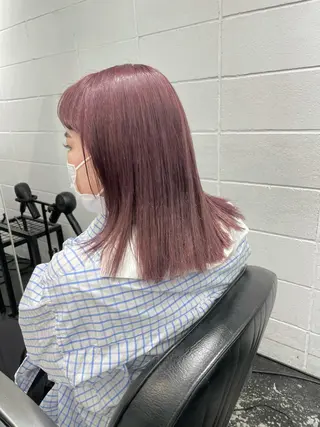 ミディアム カラー ヘアアレンジ 艶ハイトーン/ヘア アレンジAYAKAのヘアスタイル