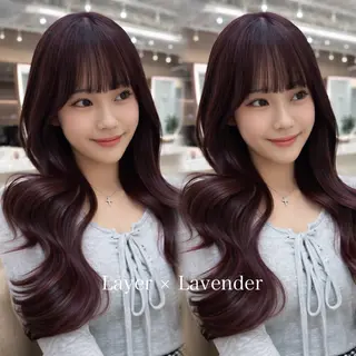 ロング カラー 似合わせレイヤー 美玖のヘアスタイル