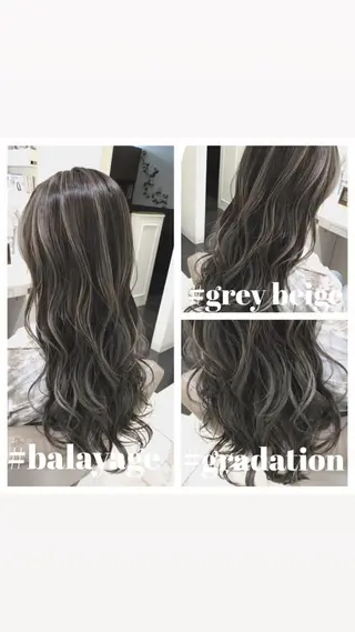 ロング カラー 山崎俊輔/髪質改善 /バレイヤージュのヘアスタイル