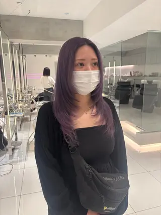 セミロング ️🩵RINKA/ ハイトーンカラー🩵のヘアスタイル