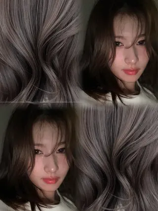 セミロング カラー 新宿/韓国レイヤー 髪質改善カラー/角所のヘアスタイル