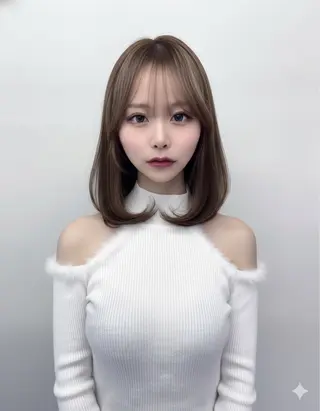 ミディアム カラー 韓国ヘア/髪質改善 TAKAHIROのヘアスタイル