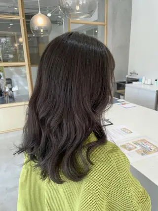 セミロング カラー mareka/顔周り /透明感カラー🤍のヘアスタイル