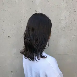 セミロング カラー 酸性縮毛矯正🧴韓国 レイヤー/髪質改善のヘアスタイル