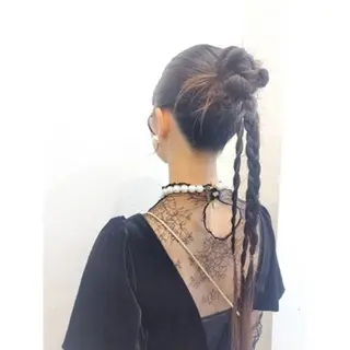 ロング LUXbe博多バスターミナル店所属・澤田 あきのヘアスタイル