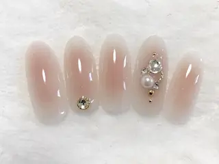 ネイル フィルイン、長さ出し 深爪矯正のネイルデザイン