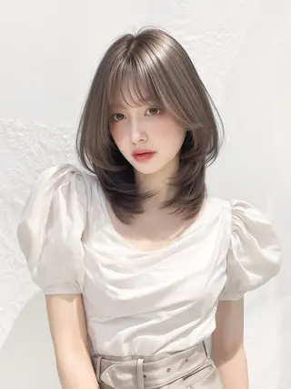 ロング 韓国レイヤーカット KOUKIのヘアスタイル