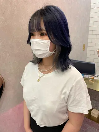 ミディアム rina／ベージュ ワンホン/韓国ヘアのヘアスタイル