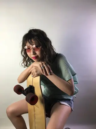 ミディアム カラー パーマ ヘアアレンジ Min Te Lash 石澤のマツエク・マツパデザイン