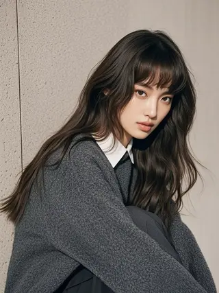 ロング ウルフカット 811 大阪梅田 ウルフのヘアスタイル