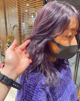 ミディアム カラー ヘアアレンジ パーマ指名No1 /namiのヘアスタイル