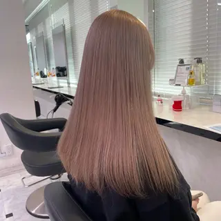 ロング カラー ヘアアレンジ ピンク・ベージュ🩰 カラー🫧とらのヘアスタイル