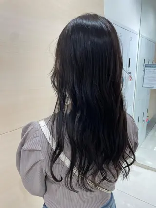 ロング カラー クロスパーマ/うる艶 カラー/Kurumiのヘアスタイル