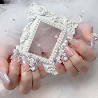 ネイル 長さだし/持込/ ins風ネイル/Umのネイルデザイン