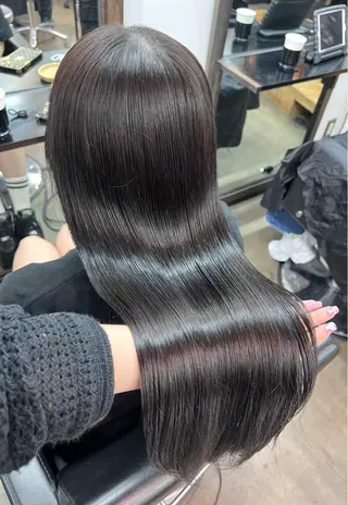 ロング カラー 透明感カラー ✨ 韓国艶髪💗菅原のヘアスタイル