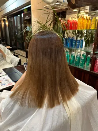 セミロング 縮毛矯正&髪質改善/ きょうの🐺のヘアスタイル