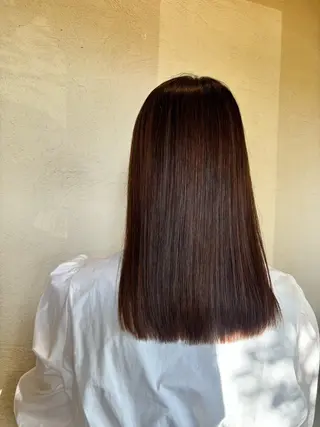 セミロング ルプラボウ／艶カラー ／髪質改善／アサミのヘアスタイル