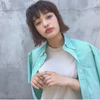 ショート ミディアム セミロング ロング カラー ヘアアレンジ レイヤーカット BLend 渋谷のヘアスタイル