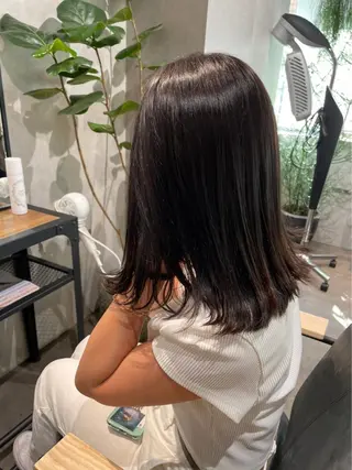 ミディアム 髪質改善&艶カラー/ ほんだあみ (♡)のヘアスタイル