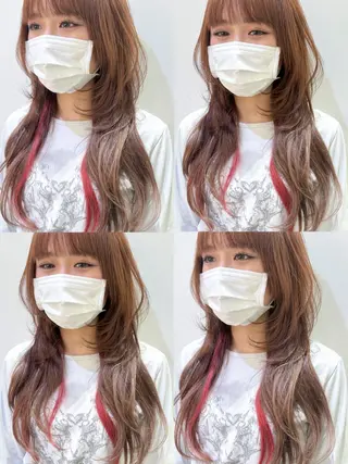 セミロング 横浜🍒カット エクステ／RIEのヘアスタイル