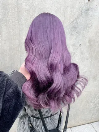 ロング カラー メンズウルフ🐺♡ ブリーチ♡ヘアメ🎀のヘアスタイル