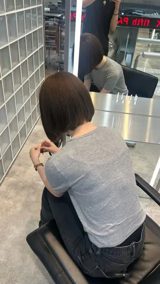 ショート カラー 藤平海音/fifth PARKのヘアスタイル