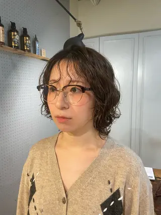 ミディアム パーマ 🤩噂のMr.髪ポジ ティブ®️yu🤩のヘアスタイル