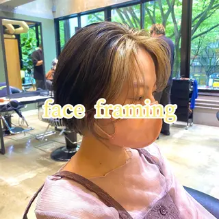 ショート カラー ボブ・レイヤー 田中 励也のヘアスタイル