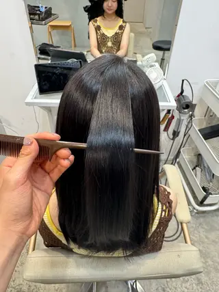 ロング カラー Ence 銀座所属・植木 まりなのヘアスタイル