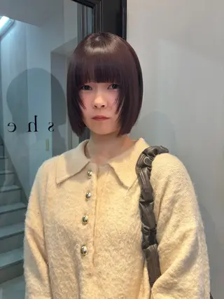 ショート カラー riria/ボブ /ブラウンカラー🎀のヘアスタイル