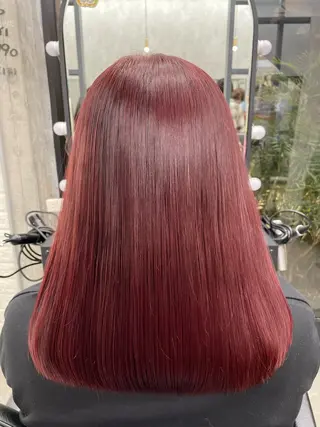 セミロング カラー 巻ける縮毛矯正🌸 勝倉　麗のヘアスタイル