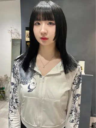 セミロング AI TOKYO　S所属・mizuki 【韓国レイヤー】のヘアスタイル