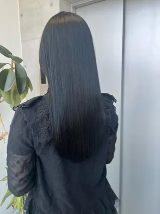 セミロング カラー パーマ ヘアアレンジ 透明感/オリーブ/ グレージュ/YUKAのヘアスタイル