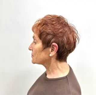 ショート カラー 🫧RYOグレージュ /透け感カラー🫧のヘアスタイル