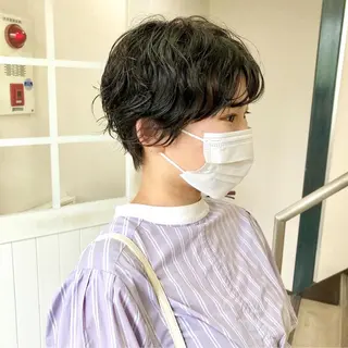 ショート パーマ 水野 雪 /パーマ/暖色カラーのヘアスタイル